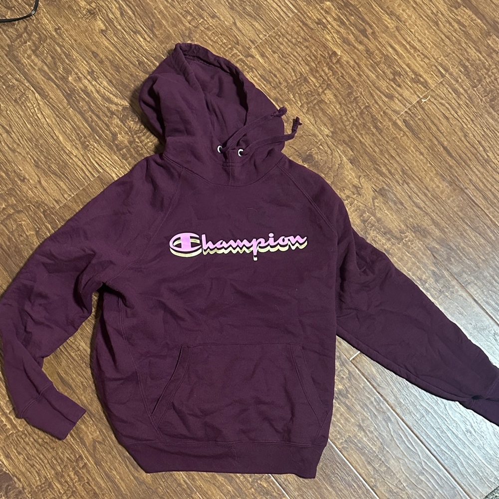 Champion Maroon Hoodie with Logo